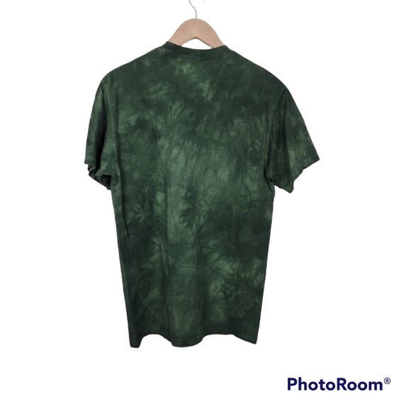 NWT The Mountain Rasta Cat Dreadlock Reggae Green Tie Dye Short Sleeve T Shirt - Picture 4 of 4